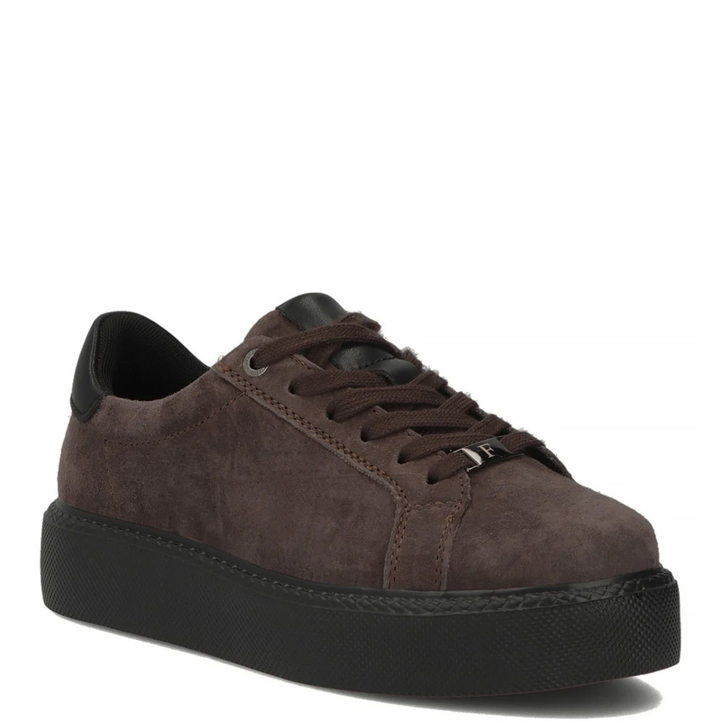 Filippo Leather Platform Sneakers Brown DP6119-26-BR-BK