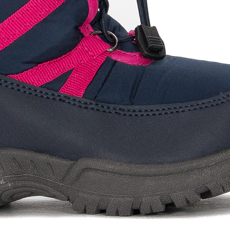 Lee Cooper Śniegowce botki dziecięce dziewczęce Navy granatowe
