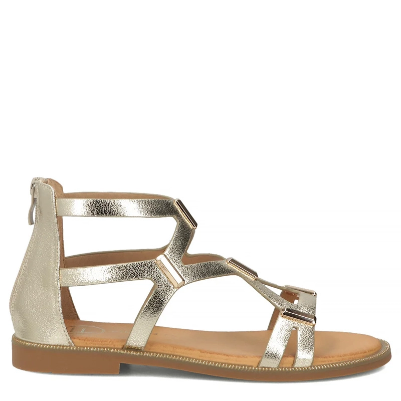 Filippo Leather Insole Gladiator Sandals With Ornaments Gold DS6912-26-GO