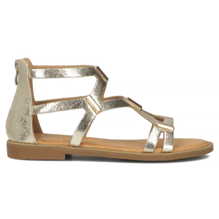 Gold Filippo Striped Sandals