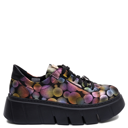 Maciejka Skórzane Sneakersy Na Platformie Wielokolorowe 6891W-08/00-8