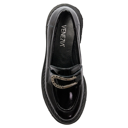Venezia Black Women's Loafers