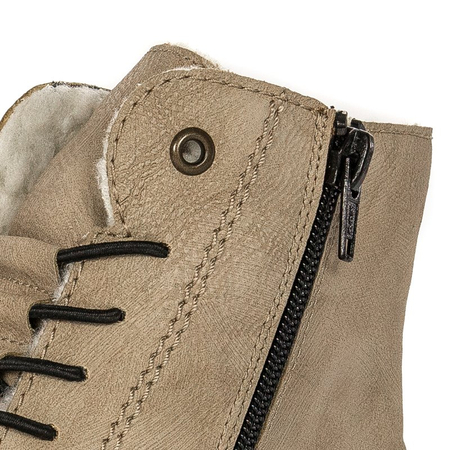 Rieker Y3420-60 Beige Lace-up Boots