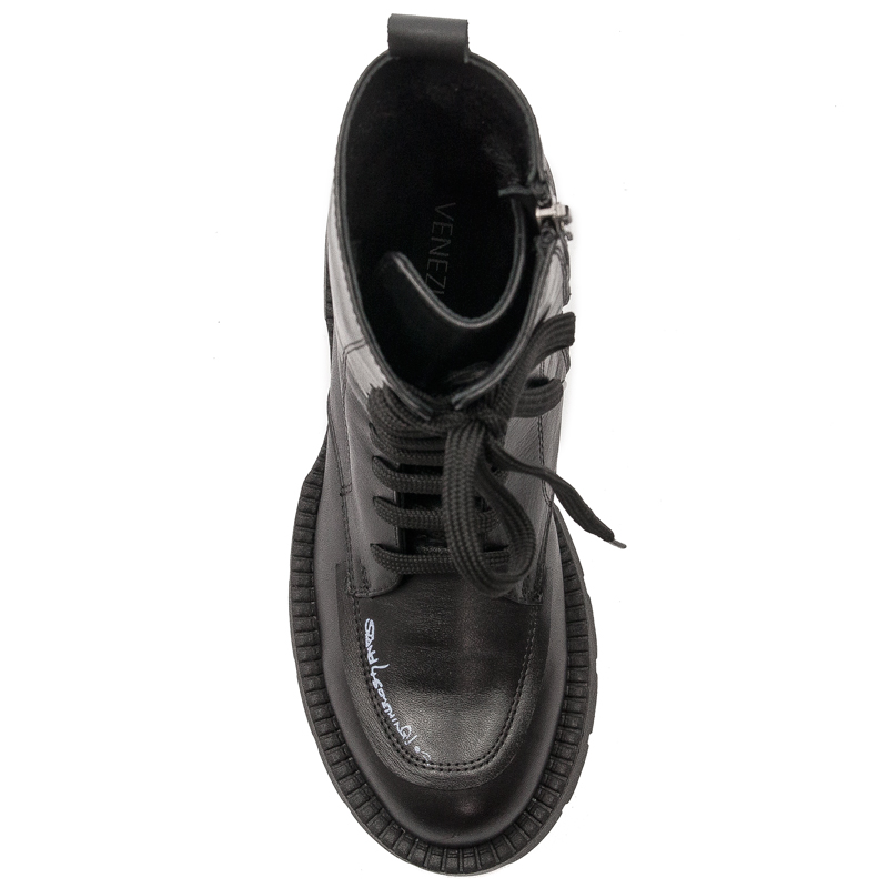 Black Venezia Black leather boots