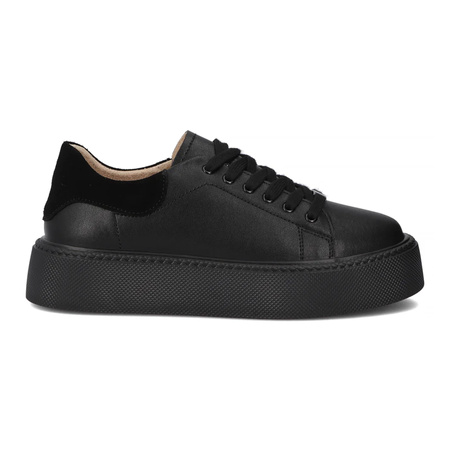 Filippo Black Leather Sneakers