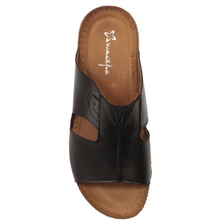 Maciejka Black Women's Slides