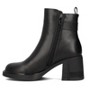 Filippo Black Leather Women's Boots