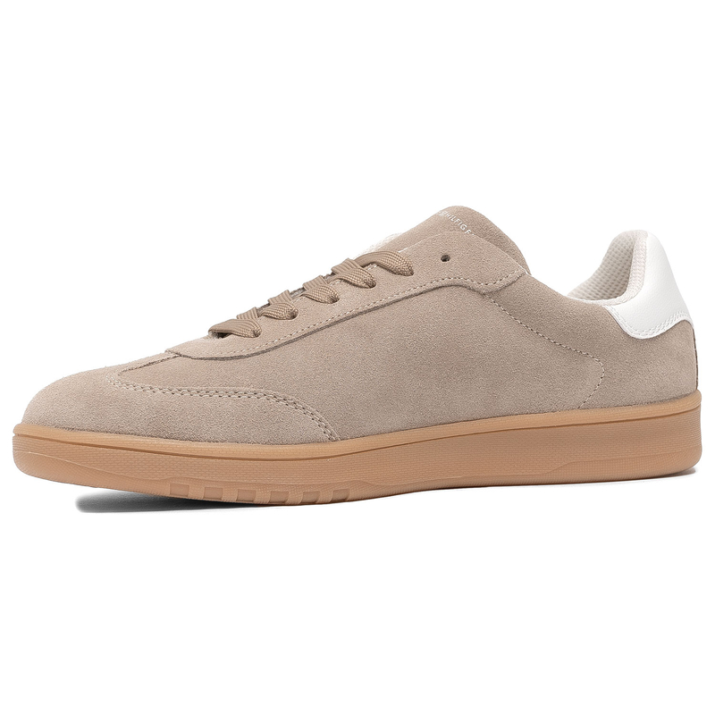 Tommy Hilfiger Zamszowe Sneakersy Damskie Niskie Sznurowane Beżowe Off White T3X9-34082-1840A360