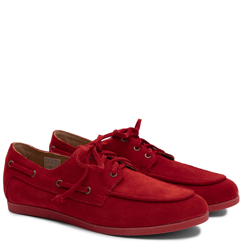 Maciejka Suede Leather Shoes Red 07799-08-00-1