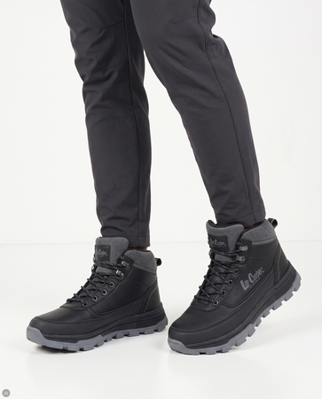 Lee Cooper Men's Lace-Up Platform Ankle Boots Black LCJ-26-01-4625MA