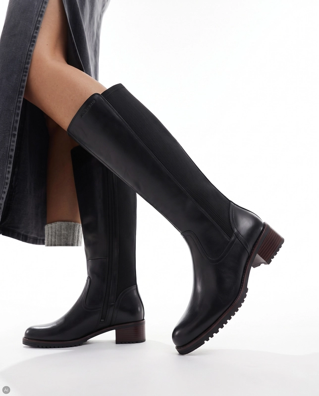 Marco Tozzi Comfortable, Warm, Flexible Over-the-Knee Boots, Black, 2-25507-47-001