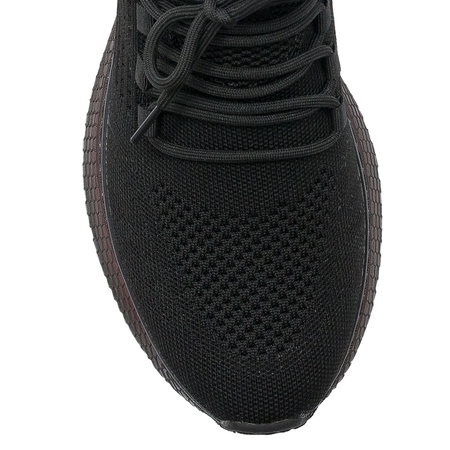 GOE Sneakersy męskie na platformie Black czarne