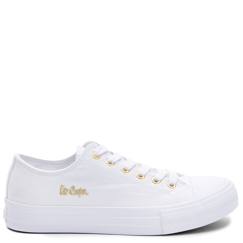 Lee Cooper Women's White Sneakers With Gold Logo LCW-26-02-4056L