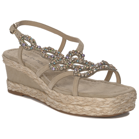 Alma En Pena Women's Suede Sand Beige Sandals