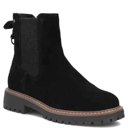 Filippo Skórzane Ocieplane Botki Zamszowe Czarne DBT7935-26-BLK