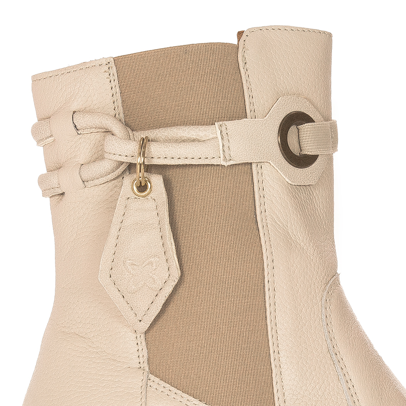 Maciejka Beige Leather Women's Boots