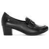 Maciejka Pumps Leather Block-Heel Loafers Patent Black 06285-01/00-7