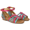 Maciejka Women's Leather Sandals Pink Blue