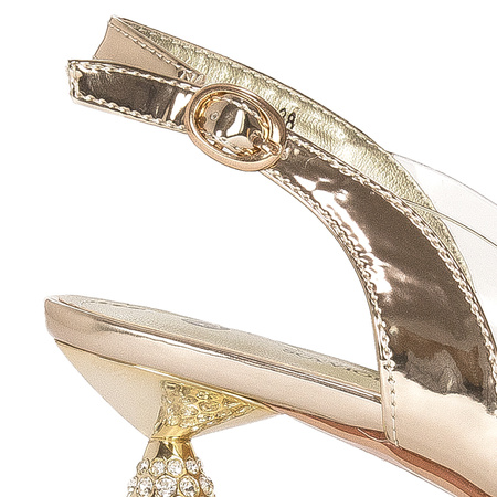 Sca'viola Women's Sandals On A High Heel Gold