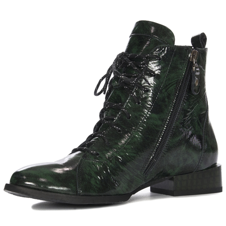 Maciejka Women's Green Pattented Leather Boots