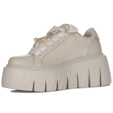 CheBello Women Flat Shoe Beige