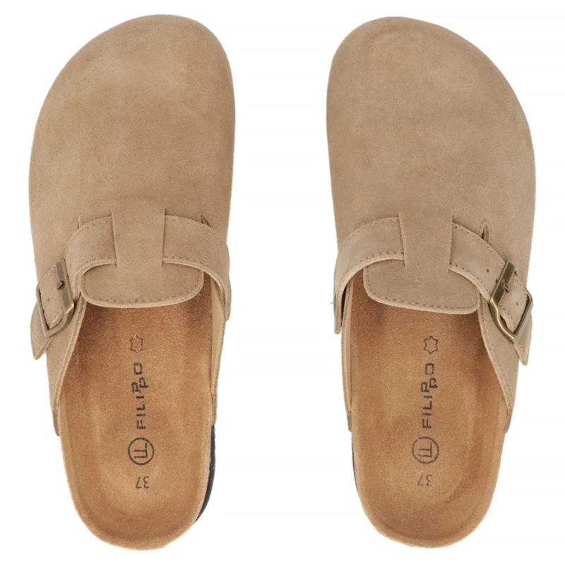 Filippo Leather  Slides Beige DK7918-26-TP
