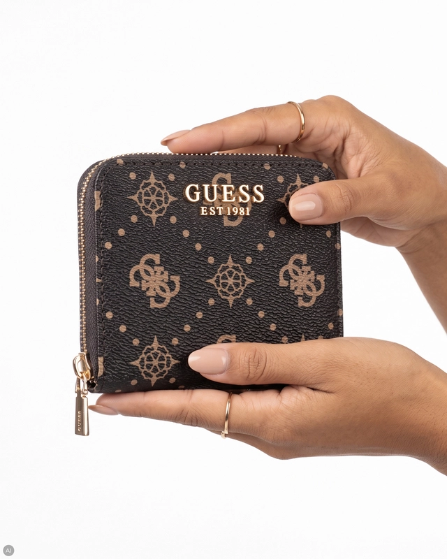 Guess Allegra Portfel Damski Mały Brązowy SWGP2489137-ESP