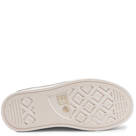 GOE Leather Platform Sneakers With Crystals Black TT2N4073