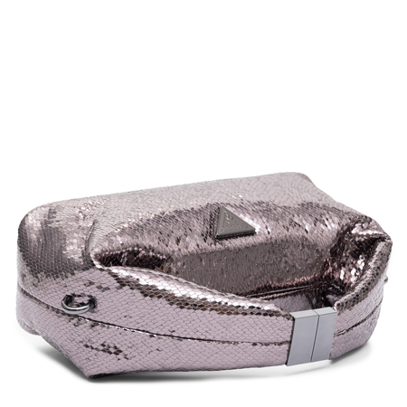 Guess Klasyczna Torebka Damska Błyszcząca HWKM2248740-PEWTER