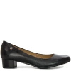 Maciejka Leather Comfortable Women’s Court Shoes Low Block Heel Black 03330-20/00-1
