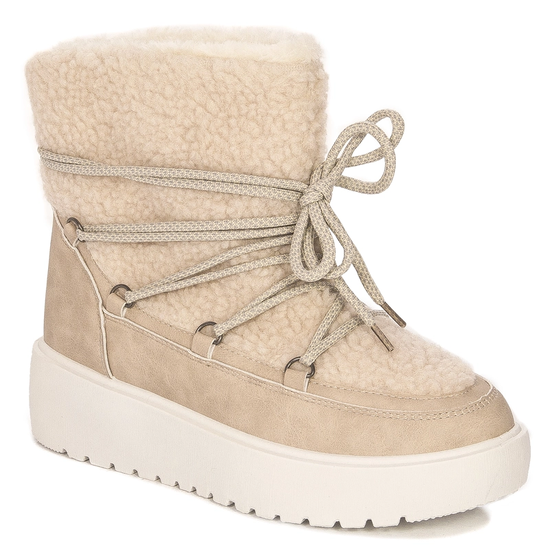 Filippo Women's beige insulated snow boots