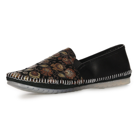 Maciejka Women's Low Shoes Black Flowers