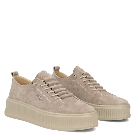 Filippo Leather Platform Sneakers Beige DP8343-26-BE