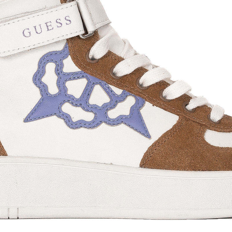 Guess Sneakersy damskie na platformie WHICO białe