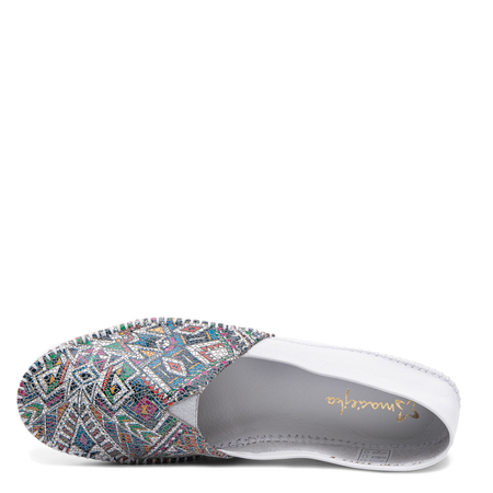 Maciejka Leather Slip-On Shoes Colorful White 1930W-68/00-0
