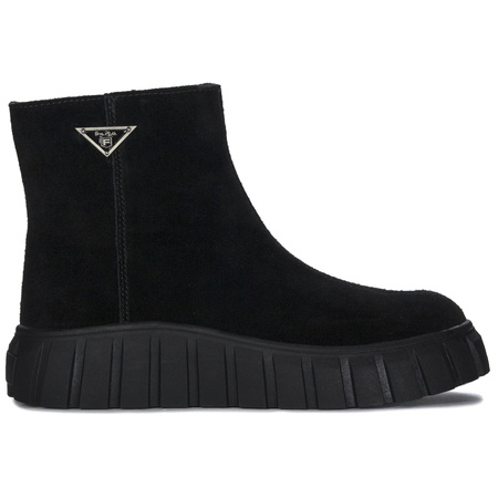 Filippo Black Suede Ankle Boots for Women