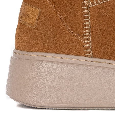 Maciejka Velour Snow Boots with Faux Shearling Lining Russet 06257-29/00-4