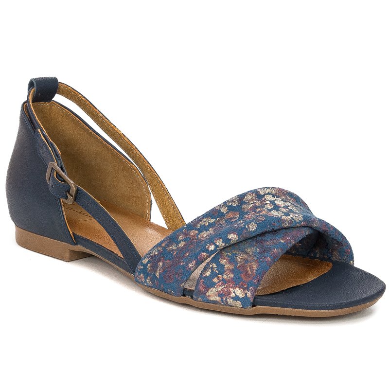 Maciejka 04614-43/00-5 Navy Flowers Sandals