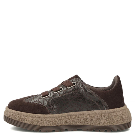 Filippo Sneakersy Skórzane Półbuty Sportowe Zamszowe Brązowe DP7978-26-BR