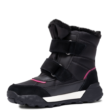Geox Girls' Snow Boots Black/Fuchsia