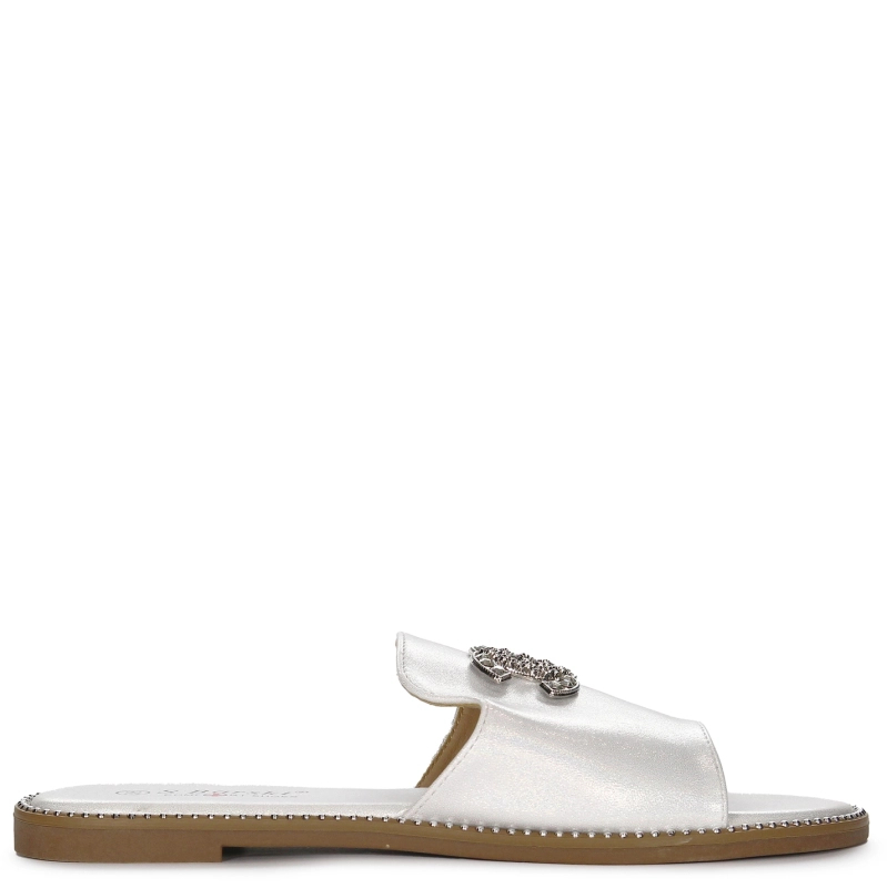 S.Barski Women's Silver Slides