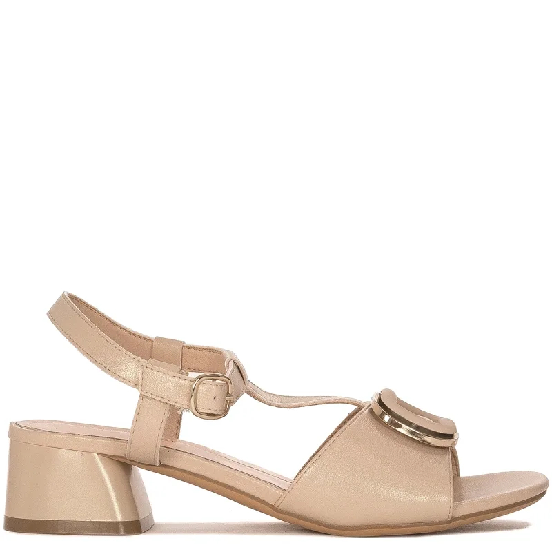 Sergio Leone Women's Sandals On A High Heel Chamoiss