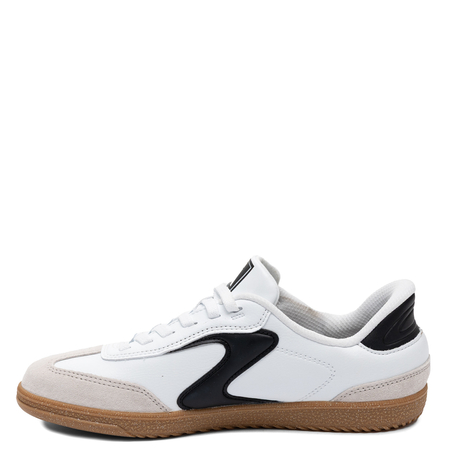 Skechers Hotshot Kickoff Sneakersy Skórzane Biało-Czarne 185322-WBK