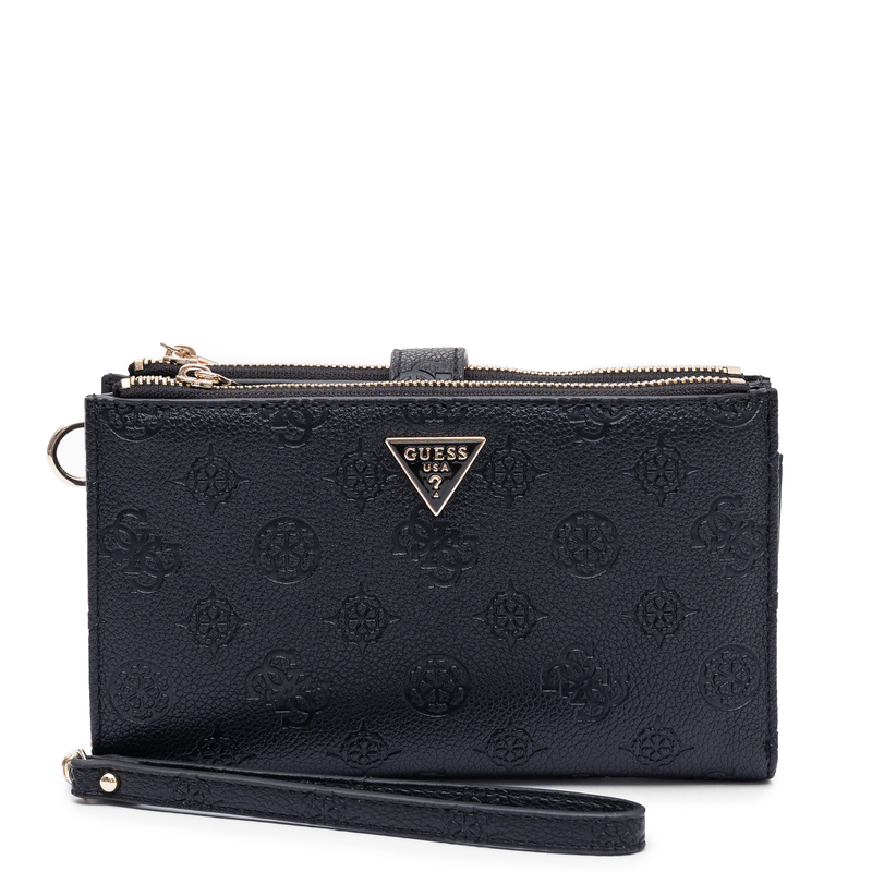 Guess Blake Portfel Damski Z Paskiem Czarny SWPD2222157-BLACK
