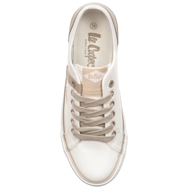 Lee Cooper Trampki damskie na platformie White białe