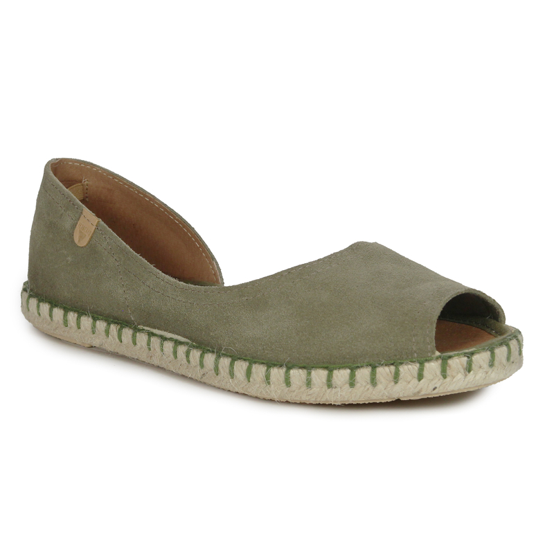 Verbenas Women's Cruz Serraje Kaki Espadrilles