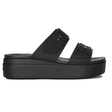 Crocs Women's platform Brooklyn Buckle Slide Black Slide