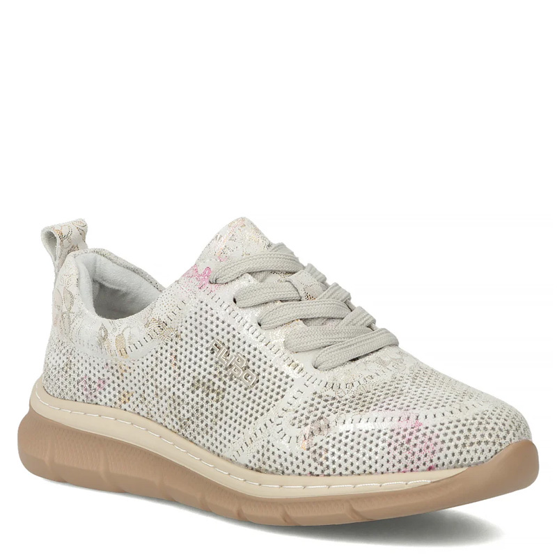 Filippo Skórzane Sneakersy Damskie Siateczkowe Szare DP7573-26-GR