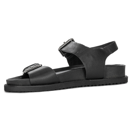 Inuovo Sandały damskie skórzane Black Czarne