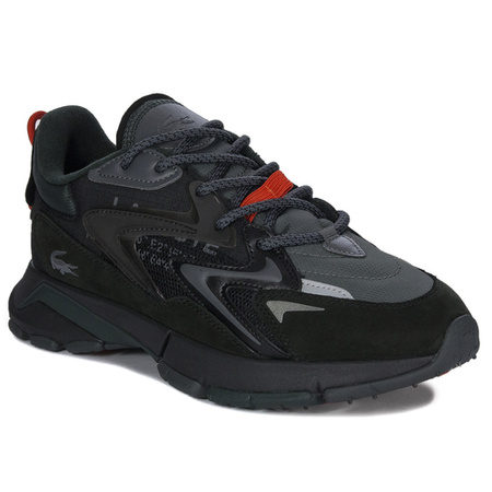 Lacoste Men's L003 Neo Tech 224 1 SMA BLK/ORG Black Orange Sneakers